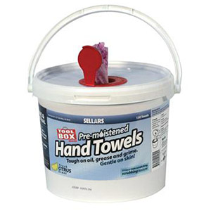 TOOL BOX PRE-MOISTENED HAND TOWELS