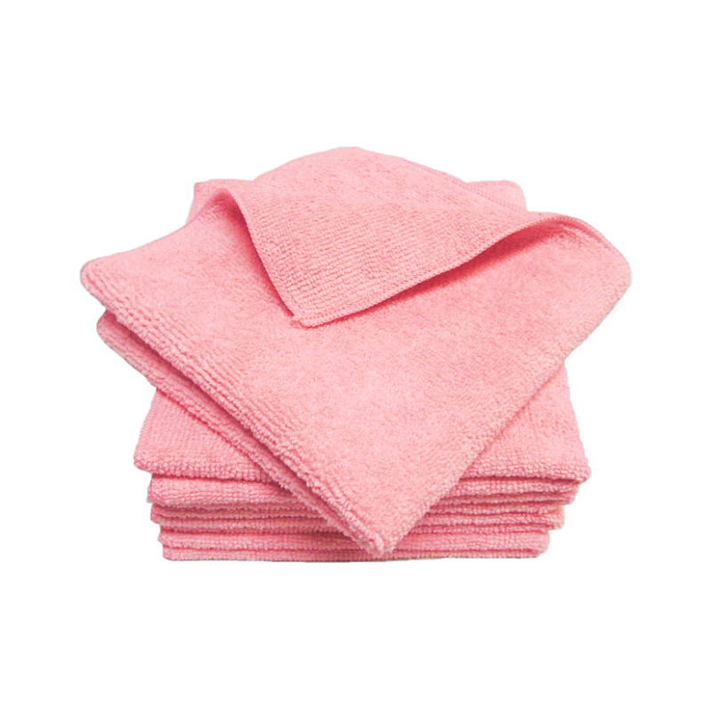 12 X 12 Fluffy Terry Microfiber Pink 325 Gsm Us Wiping Co 